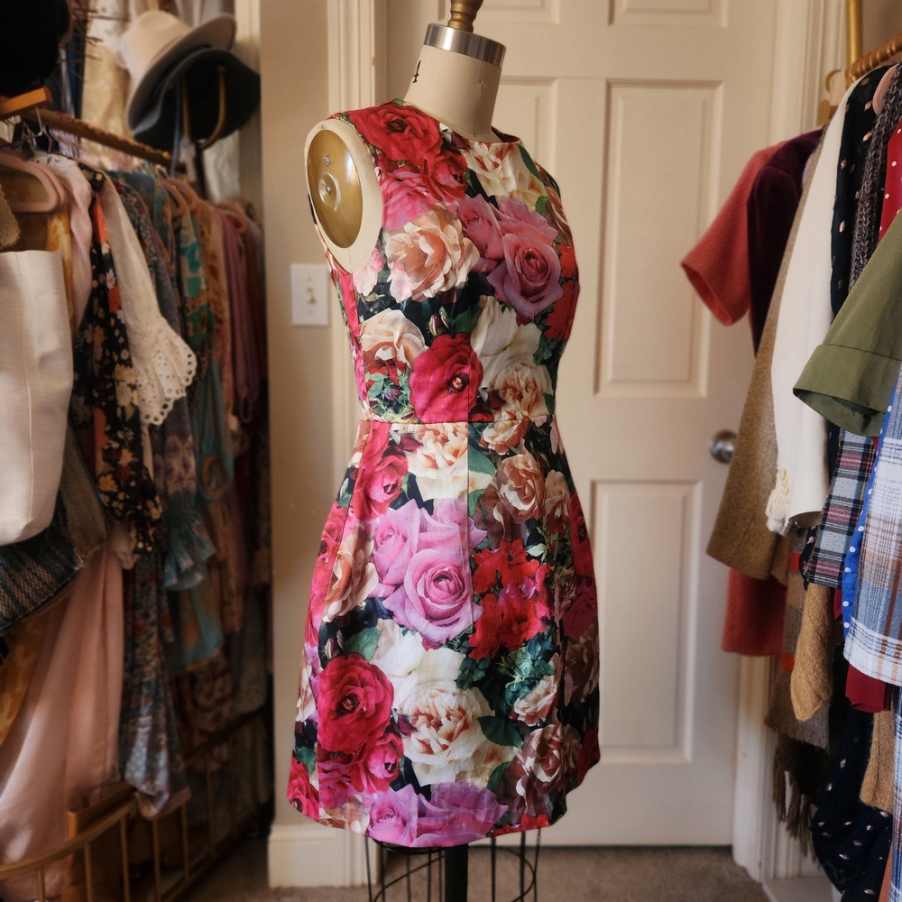 ASOS Multicolor Floral Mini Dress - Picture 2 of 3